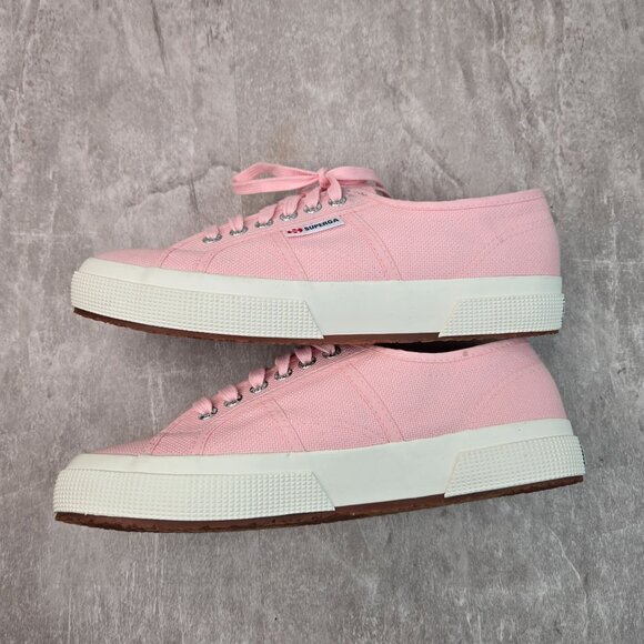 Superga Sneakers 9 Pink Canvas Streetwear Low Top Casual Normcore Lace Up Shoes - Picture 6 of 12